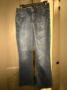 Democracy Women's Faded Blue Flare Jeans